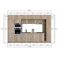 Bucatarie ZONE 380 FRONT PAL K002 / decor K002